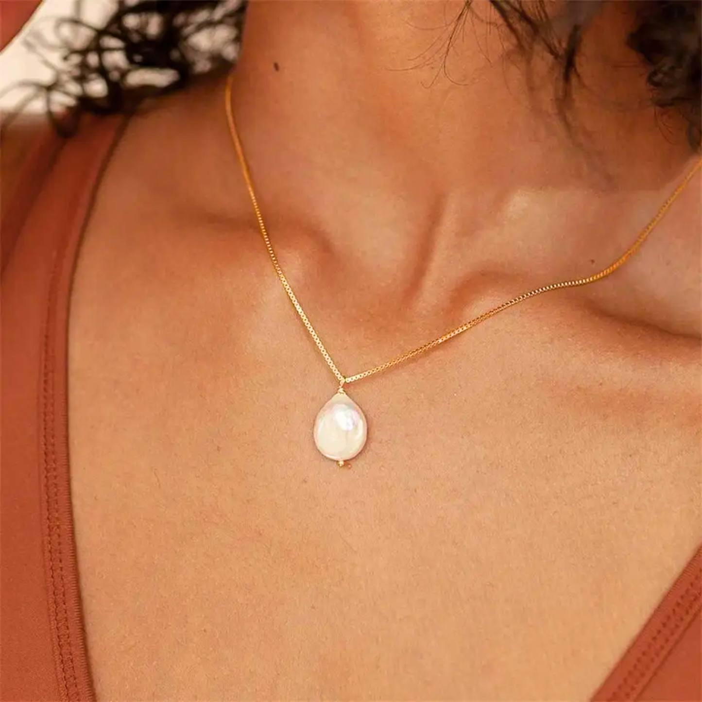 Halsband med Äkta Sötvattenspärla Rostfritt Stål Diamanta Pure Pearl™