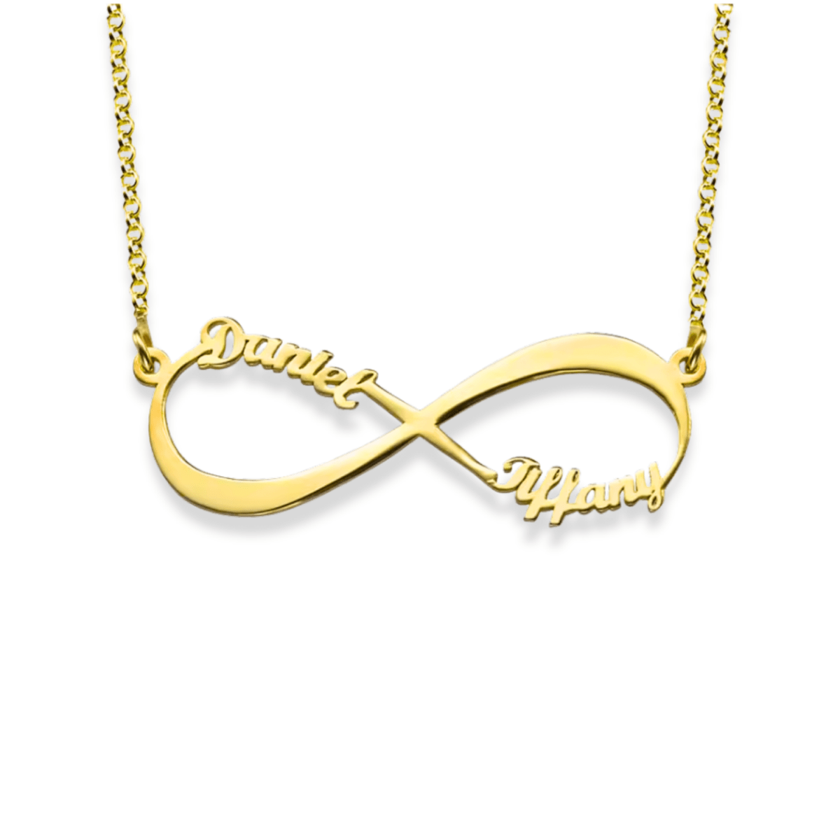 Evig kärlek i personlig design – Namnhalsband i evighetssymbol | Diamanta Eternal Bond™