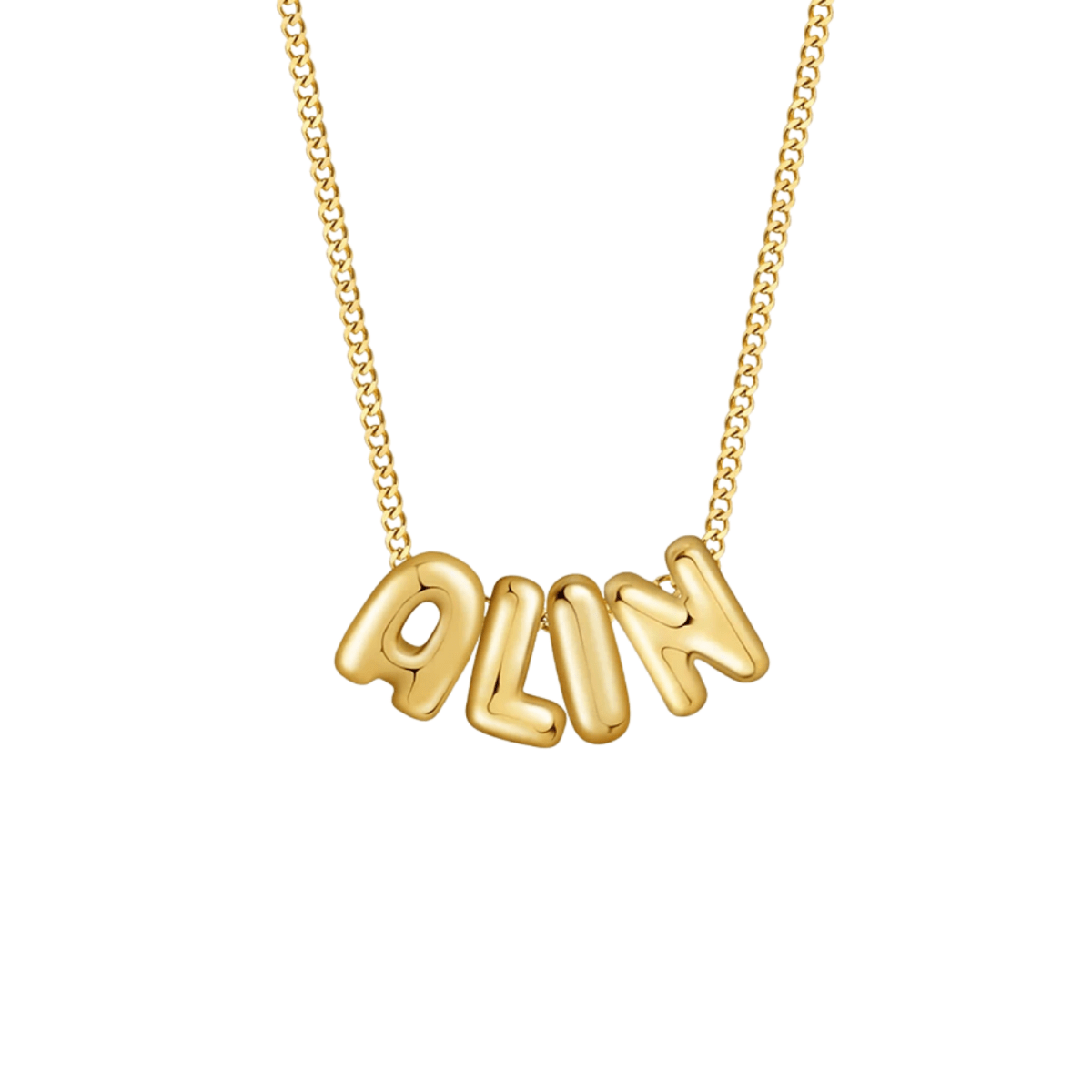 Namnhalsband i Guld – Diamanta Charm Bold™: