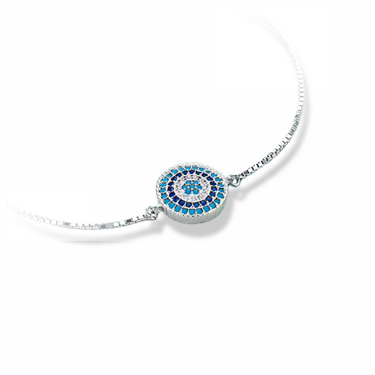 Diamanta x Evil Eye Armband – 925 Sterling Silver med Zirkoner – Skydd och Stil