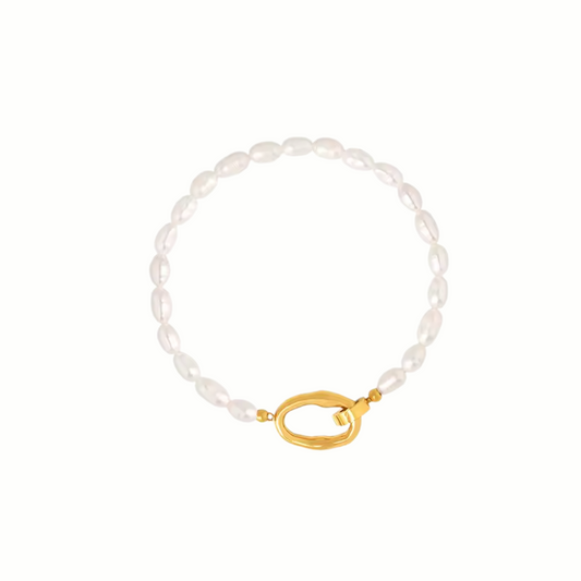 Pärlarmband med O-lås – Diamanta Pearl Balance™ Armband