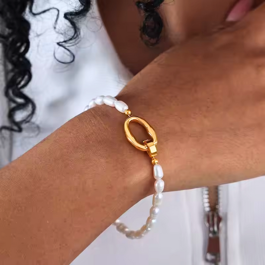 Pärlarmband med O-lås – Diamanta Pearl Balance™ Armband