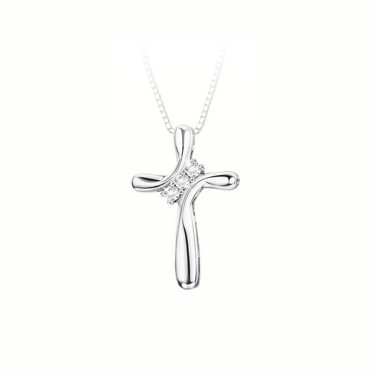 Korshalsband i Sterling Silver med Zirkoner Diamanta Grace Cross™