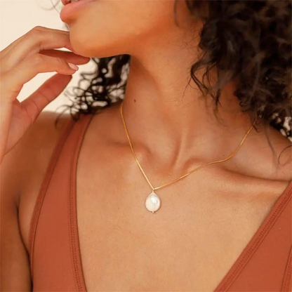 Halsband med Äkta Sötvattenspärla Rostfritt Stål Diamanta Pure Pearl™